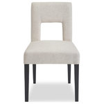 Liang & Eimil - Sand Linen Upholstered Dining Chair | Liang & Eimil Venice - With clean lines and uncomplicated, elegant energy, the Venice Chair provides a comfortably cushioned seat and straightforward style. Each individual artisan made, the Venice boasts a square cut out shape in the supportive backrest and luxurious linen upholstery in a refined range of colors.