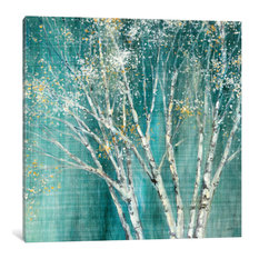 "Blue Birch Gallery" by Julia Purinton, 37x37x1.5"
