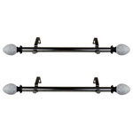 Central Design Products - Afra Side Curtain Rods 12-20", Black - Central Design Products is thrilled to present our side curtain rods, which will add alluring style and refined touch to your window treatment and home decor. Add a nice touch to each side of your beautiful window to apply a modern and unique look in your living space.