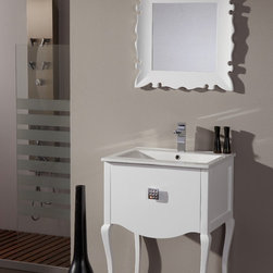 Fresca Platinum Viena Glossy White 24" Bathroom Vanity - Bathroom Vanities And Sink Consoles