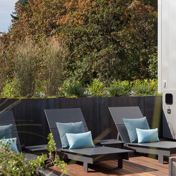 Corten Steel Planters Roof Deck Portland