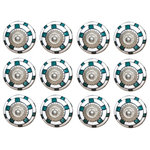 Lifestyle Brands - Knob-It Knobs, Set of 12, White and Aqua - These unique vintage knobs and interesting ceramic door knobs are a great addition to your home decor. Update the look of your furniture without breaking the bank! Decorative knobs are perfect for chests of drawers, wardrobe doors, kitchen cupboards, cabinets, etc. Works wonderfully as a door pull or furniture handles.