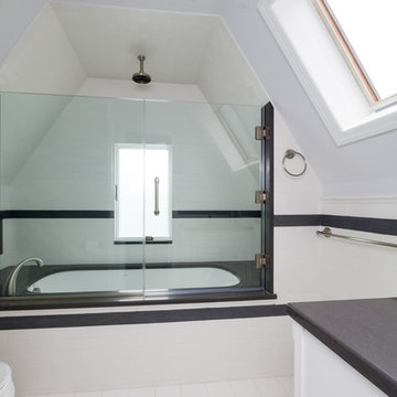 Master Bathroom in a Tudor Style Home in Village of Great neck