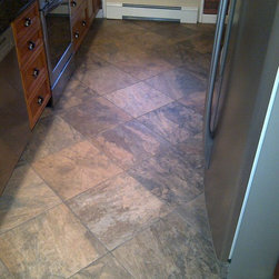 Remodeled Kitchen - Wall And Floor Tile
