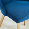 Set of 2 Mid-Century Velvet Side Chair, Blue