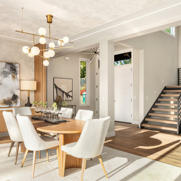 Modern Staircase with Ambient Lighting: A Statement of Luxury