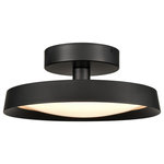Elk Home - Nancy 13.75'' Wide LED Semi Flush Mount Matte Black - EASY INSTALLATION The subtle size of this fixture makes it a perfect accent light. With the overall dimensions of 13.75W X 13.75D X 5.5H this flush mount gives a breath of fresh air to the boring traditional flush mounts. Comes with all the hardware needed for a quick installation. It is perfect for Kitchens, Bathrooms, Closets, Pantry, Powder room, Bedroom etc. Uses (1) 22 watt Integrated LED giving off 2200 lumen 3000K and 90CRI. This fixture uses approx. 80.30 kilowatts annually and only approximately $8.03 yearly to run that is only $.67 per month !! (for each LED based on 10 hours a day usage at national average) The conservative design of the Nancy collection allows for such versatility in styling. The puck shaped metal shade holds a frosted glass diffuser, sleek lines finished in matte black compliment and finish off the look. The Nancy collection can be used in a variety of designs including Contemporary, Modern, Japandi, and more.