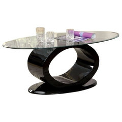 Stylish Oval Shape Coffee Table Contemporary Coffee Tables