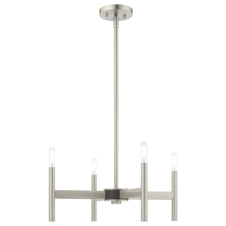 Livex Lighting Brushed Nickel 4-Light Mini Chandelier