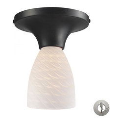 Elk Lighting - Elk Lighting 10152/1DR-WS-LA Celina 1-Light Semi Flush Light - Flush-mount Ceiling Lighting