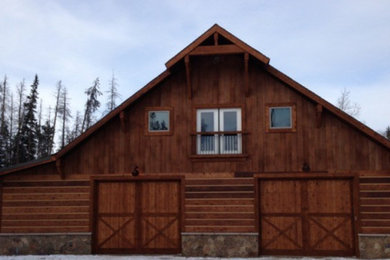 Barn - large rustic detached barn idea