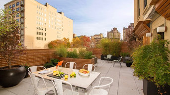 West Village Rooftop Garden with Fencing, Outdoor Furniture, Garden Rooms