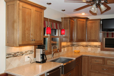 Kitchen cabinetry using Q-sawn white oak