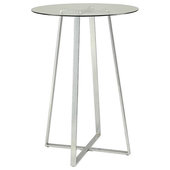 Flash Furniture CH-1-GG 23.75-Inch Square Adjustable Height White Wood  Table, Range 33-Inch -40.5-Inch