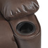 Upham Faux Leather Oversized Pushback Recliner, Dark Brown/Espresso
