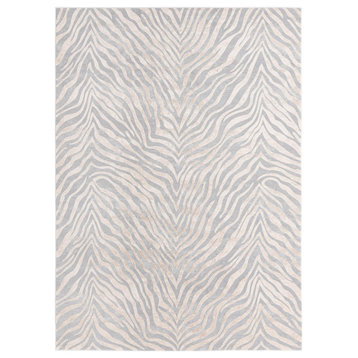 Unique Loom Meghan Finsbury Rug, Gray and Ivory, 7'x10'