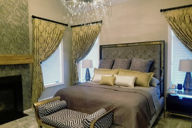 Example of a large classic bedroom design in Other