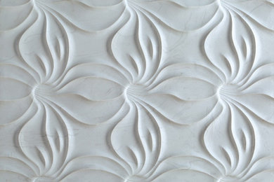 3D White Stone Wallart Panel