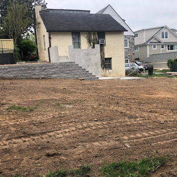 Terraced Walls, Block Shed/Deck, Thermal Flagstone Patio/Walk, & Yard Re-Grading