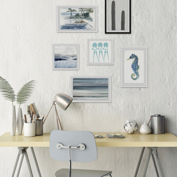Paled Turquoise Hexaptych
