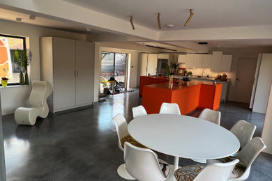 Inspiration for a modern dining room in Hertfordshire.