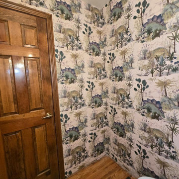 Powder room wallpaper installation Central Park, CO