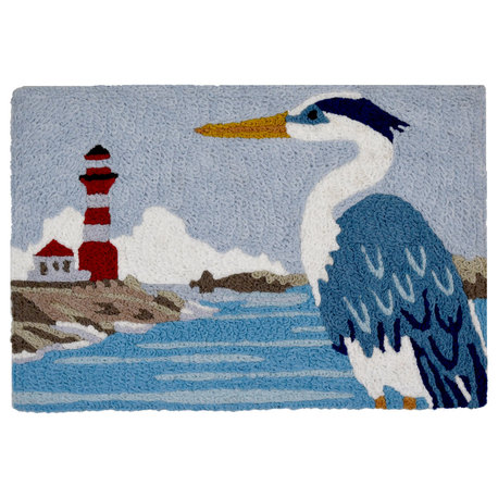 Heron and Lighthouse Indoor/Outdoor Accent Doormat,  20"x30"