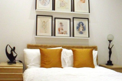 Example of a trendy bedroom design in West Midlands