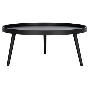 Fritz Round Tray Top Coffee Table, Black