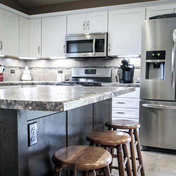 Open, High-Ceiling Kitchen with an Open Concept