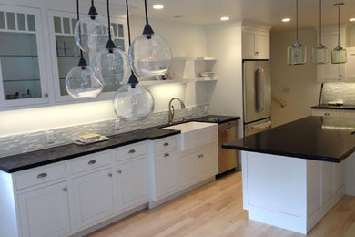 Example of a transitional kitchen design in Other