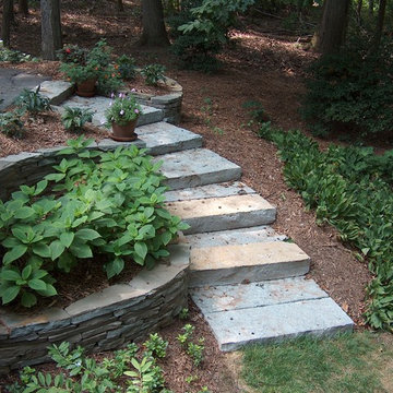 Stone walls and paths