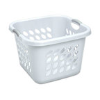 Sterilite® 12178006 Ultra™ Square Laundry Basket, White, 1.5 Bushel, 19"