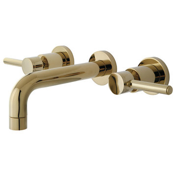 Kingston Brass KS812.DL Concord 1.2 GPM Wall Mounted Widespread - Polished