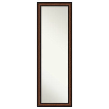 Yale Walnut Non-Beveled Full Length On the Door Mirror - 17.5 x 51.5 in.