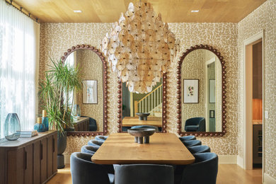 Inspiration for a coastal dining room remodel in New York