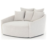 Four Hands - Chloe Media Lounger-Delta Bisque - Roomy style. Off-white high-performance fabric covers a dramatic U shape for a spacious, sink-in sit. Throw pillows present an added touch of comfort to this sensibly styled media lounger, perfect for movie nights. Performance fabrics are specially created to withstand spills, stains, high traffic and wear, ensuring long-term comfort and unmatched durability.