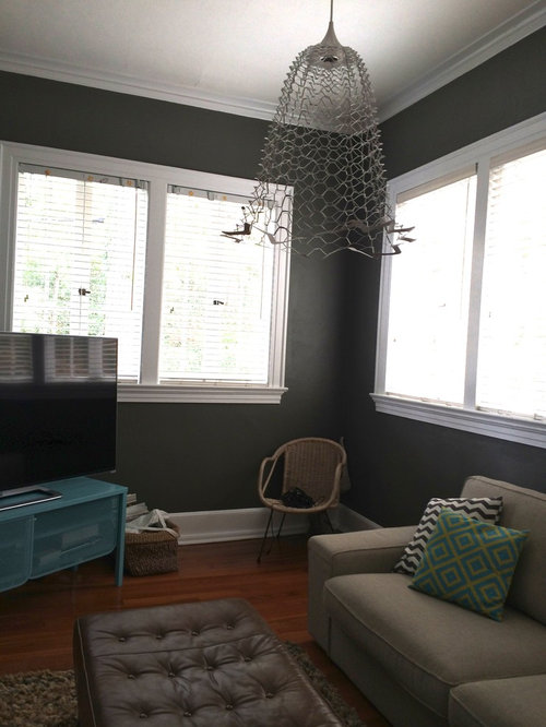 Long Narrow Den with Two Sets of French Doors