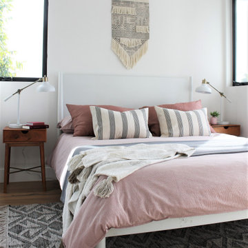 Millennial Pink Blush Mid Century Modern Teen Girl Bedroom