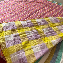 Balnarring - linen stripe / orange (master bedroom)