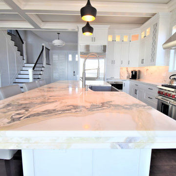 Beech White Kitchen at Beach Front, Clinton CT
