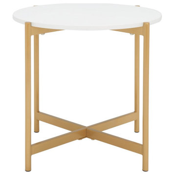 Safavieh Calina Accent Table, White/Gold
