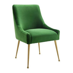 Beatrix Green Velvet Side Chair - Green