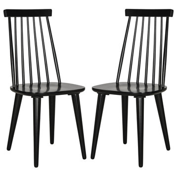 Safavieh Burris Spindle Side Chairs, Set of 2, Black