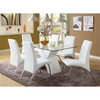 Furniture of America Duell White Faux Leather Dining Chair (Set of 2)