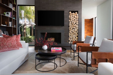Living room - contemporary living room idea in Jacksonville