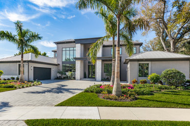 Inspiration for a contemporary exterior home remodel in Miami