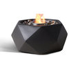 Geo Tabletop Fire Bowl With Can of Pure Fuel, Black