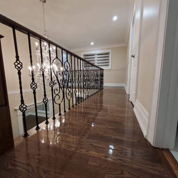 Staircase Refinishing + Hardwood Floor Refinishing (Alexander Rd, Newmarket)