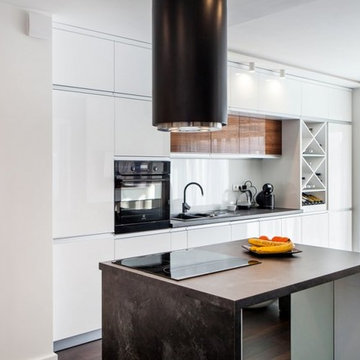 High Gloss Doors with Aluminum Integrated Handle